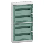 Obudowa natynkowa, Mureva (dawna Kaedra), IP65 MRV-4-18-NT-T drzwi transparentne 4 rzędy 18 modułów/rząd