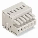 1-przewodowe gniazdo CAGE CLAMP®, pełna ochrona przed błędnym wetknięciem, jasnoszary 734-124
