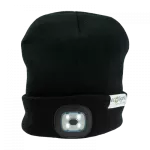 Czapka z latarką LED Czarna 1W 6500K IP44
