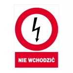 Znak elektryczny zakazu 148x210 