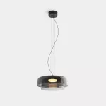 Pendant Levels 2 Bodies Ø420mm + Ø320mm LED 19W SW 2700-3000-4000K PHASE CUT Black 1381lm 00-A028-05-12