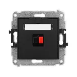 MINI Mechanizm gniazda głośnikowego pojedynczego czarny mat