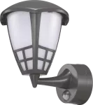 Oprawa TORA 8W z wymiennym źódłem LED na E27 z sensorem PIR 1000lm 360° IP65 220-240V