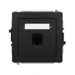 DECO Mechanizm gniazda komputerowego pojedynczego 1xRJ45, kat. 6, 8-stykowy czarny mat