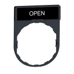 Harmony XB4 Ramka do mocowania etykiet 30x40mm czarna/czerwona z etykietą 8x27mm 