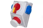Zestaw z/o C16-18.2N Włącz-wyłącz 0-I Wtyk 3P+N+Z, 2 x 2P+Z IP-44