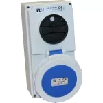 GNIAZDO Z WYŁĄCZNIKIEM I BLOKADĄ 32A 400V 3P+N+PE IP67 GB02\R442