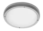 PLAFONIERA SILVER, max. 2X20W, E27, AC 220-240V, 50/60Hz, KĄT ŚWIECENIA 360*, IP65, MLECZNA OSŁONA, SZARY