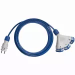 PS-X3/44S/25M/3X2,5/H07BQ-F Przedłużacz budowlany 3gniazdowy; SCHUKO; IP44; 16A; HO7BQ-F; 3x2,5; 25m; niebieski