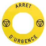 Etykieta, z oznaczeniem ARRET D'URGENCE Harmony XB4