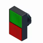 627/SzcW NAPĘD DWUPRZYCISKOWY WYSTAJĄCY CZERWONY /ZIELONO-CZERWONY/