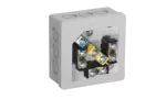 VP-03 Puszka n/t 86x86x40mm IP55 12-wl klik z osł. z zac. popiel