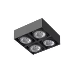 TUZ X5Sd LED111 stropowy max. 4x20W, G53, 12V/DC, czarny głęboki (mat struktura) RAL 9005