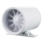 wentylator kanałowy z podstawą montażową fi 125 mm, cichy, standard, biały