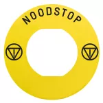 Etykieta z oznakowaniem Ø60 dla przycisków bezpieczeństwa NOODSTOP/logo ISO13850 Harmony XB4