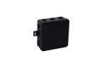 037-05 czarna Puszka hermetyczna n/t 100x100x41mm IP54 12-wl klik z osł.