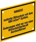 isCon HWS Tabliczka informacyjna