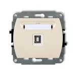 TREND Mechanizm gniazda pojedynczego USB A-B 2.0 beżowy