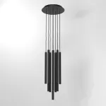 NER PANEL ZBE11 wisząca max. 11x2,5W, G9, 230V, przewód czarny, czarny (mat) RAL 9017