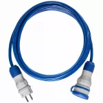 PS-X1/54/20M/3X1,5/H07BQ-F Przedłużacz X1, H07-BQF 3x1,5 mm2, IP54,wtyczka i gnizado kolor szaro-niebieski, 20m; niebieski