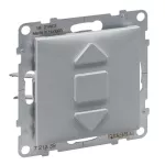 SUNO - Łącznik rolet - 6 AX - 250 V~ - 3 pozycyjny: góra, dół, stop - bezpośrednie sterowanie roletami, Aluminium, Legrand