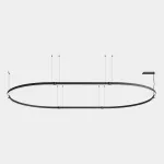 Lineal lighting system Apex Oval Pendant 92W LED neutral-white 4000K CRI 92 DALI Black IP40 9492lm AW21-72XAPLDS60