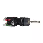 Harmony XB6 Kompletny przełącznik z kluczem, 3 pozycje, Stabilny, Czarny, 1 NO + 1 NC, 16 mm