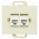 GTP-20N/M Gniazdo telefoniczne, komputerowe-NOVA- uniwersalne 2x4,6,8pin , ISDN; beżowy