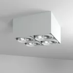 TITO C6 stropowy max. 4x13W, GU10, 230V, srebrny aluminiowy (mat struktura) RAL 9006
