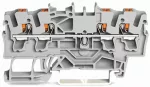 4-przewodowa złączka przelotowa z przyciskiem 2,5 mm², żółty 2202-1406