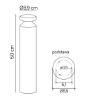 Su-ma lampa stojąca zewnętrzna LED Delta 6W 440lm 4000K ciemny popiel 50cm DL-500