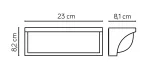 SU-MA kinkiet zewnętrzny LED Mona 13W 1200lm 4000K ciemny popiel IP65 MN19301