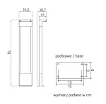 SU-MA lampa stojąca zewnętrzna LED Rota 10W 720lm 4000K ciemny popiel IP54 RT-780