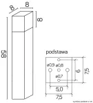 SU-MA lampa stojąca zewnętrzna Cube CB-580 DG