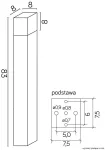 SU-MA lampa stojąca zewnętrzna Cube CB-830 AL