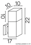 SU-MA kinkiet zewnętrzny Cube Max CB-MAX K BL