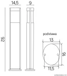 SU-MA lampa stojąca zewnętrzna Elis TO 3902-H 919 BL
