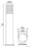 SU-MA lampa stojąca zewnętrzna Joy 91065L-750