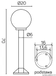 SU-MA lampa stojąca zewnętrzna Kule K 5002/3/K 200