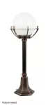 SU-MA lampa stojąca zewnętrzna kule z koszykiem 200 E27 czarny/patyna IP43 K 5002/3/KPO OP