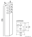 SU-MA lampa stojąca zewnętrzna Rado 2 BL