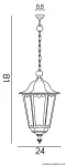 SU-MA lampa wisząca zewnętrzna Retro Classic K 1018/1/D
