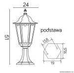 SU-MA lampa stojąca zewnętrzna Retro Classic K 4011/1