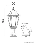 SU-MA lampa stojąca zewnętrzna Retro Maxi K 4011/1 BD