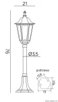 SU-MA lampa stojąca zewnętrzna Retro Midi K 5002/3/M