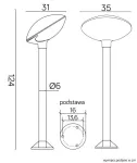 SU-MA lampa stojąca zewnętrzna Tao 2