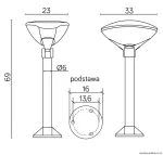 SU-MA lampa stojąca zewnętrzna Teo 3