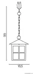 SU-MA lampa wisząca zewnętrzna Wenecja K 1018/1/KW