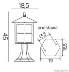 SU-MA lampa stojąca zewnętrzna Wenecja K 4011/1/KW