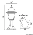 SU-MA lampa stojąca zewnętrzna Witraż K 4011/1/N